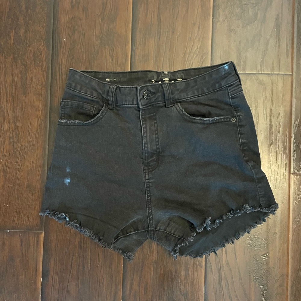 Black Denim Women Shorts